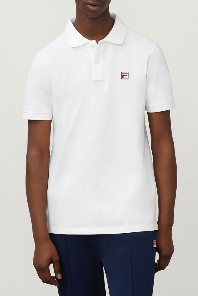 Fila Dante White Polo Mens - NZ 48160-RNOI